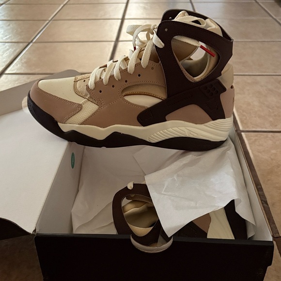 Nike Other - Nike Cream and Brown High-Top Sneakers